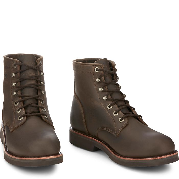 Shop Classic 2.0 6" Lace up boots in brown.